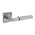 Intersteel Door handle Bau-Stil on square rosette stainless steel brushed - Intersteel