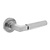 Intersteel Door handle Bau-Stil on round rosette stainless steel brushed - Intersteel