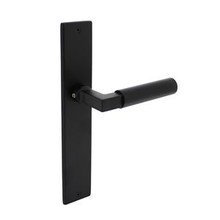 Intersteel Door handle Bau-Stil blind on shield in matt black by Intersteel