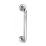 Intersteel Door handle on round rosette 275mm brushed stainless steel - Intersteel