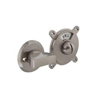 Intersteel Toilet closure - bathroom closure George - "VRIJ/BEZET" - nickel matte - Intersteel