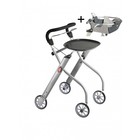 Trustcare Let's Go Indoor rollator - zilver  + dienblad en mandje - TrustCare