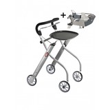 Trustcare Let's Go Indoor walker - silver + tray and basket - TrustCare