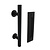 Intersteel Door handle T-shape Ø25x305xmm with sliding door bowl for sliding door system matt black