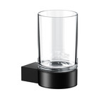 Keuco Glass holder with crystal glass Plan Black Keuco