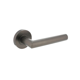 Intersteel Bastian door handle on rosette in anthracite gray - Intersteel