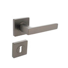 Intersteel Door handle Hera on rosette + key plates in anthracite gray - Intersteel