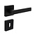 Intersteel Door handle Hera on rosette + key plates in matt black - Intersteel