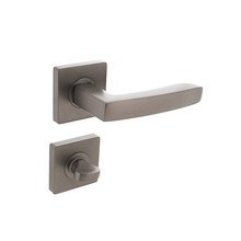 Intersteel Door handle Minos on rosette + toilet lock in anthracite gray - Intersteel