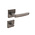 Intersteel Door handle Minos on rosette + toilet lock in anthracite gray - Intersteel