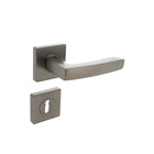 Intersteel Door handle Minos on rosette + key plates in anthracite gray - Intersteel