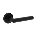 Intersteel Door handle Bastian on sprung rosette in matt black - Intersteel