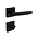 Intersteel Deurkruk Minos op rozet + wc-sluiting in mat zwart - Intersteel