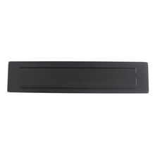 Intersteel Rectangular letter plate with flap and rain edge in stainless steel matt black