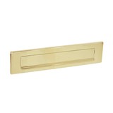 Intersteel Rectangular letter plate with flap and rain edge brass lacquered - Intersteel