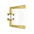 Intersteel Door handle Butterfly on rosette in brass lacquered - Intersteel