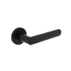 Intersteel Door handle Sora on rosette in matt black - Intersteel