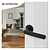 Intersteel Door handle Sora on rosette in matt black - Intersteel