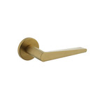 Intersteel Door handle Tiga on rosette in brass matt titanium PVD - Intersteel
