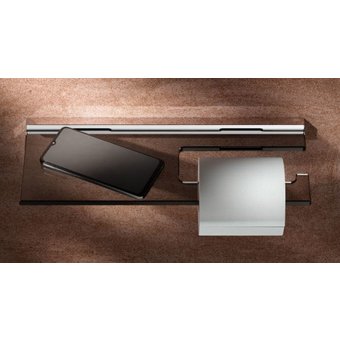 Keuco Toiletpapierrolhouder met planchet  Edition 90 SQUARE Keuco