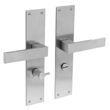 Intersteel Door handle Amsterdam Toilet/bathroom closure 63mm on shield in stainless steel from Intersteel