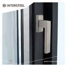 Intersteel Fenstergriff Amsterdam rechteckige Rosette aus gebürstetem Edelstahl von Intersteel