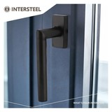 Intersteel Window handle Jura rectangular rosette stainless steel black matt from Intersteel