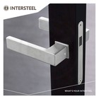 Intersteel Amsterdamer Türgriff minimalistische Rosette aus gebürstetem Edelstahl Intersteel