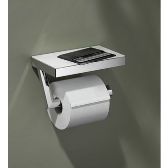 Keuco Toilet paper roll holder with shelf series Reva Keuco