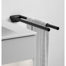 Keuco Towel holder 2 lids 450mm series Reva Black Keuco