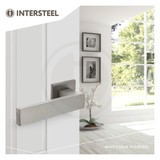 Intersteel Amsterdam door handle on rosette in brushed stainless steel - Intersteel