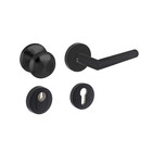 Intersteel Basic Front door set security fitting SKG*** round rosette with core pull protection Intersteel