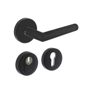 Intersteel set Rear door fittings - Security fittings SKG*** round rosette with core pulling protection Intersteel
