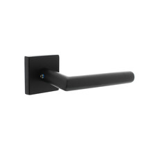 Intersteel Back door fitting - Jura door handle on solid square rosette - matt black - Intersteel