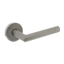 Intersteel Back door fitting - Jura door handle on solid round rosette - brushed stainless steel - Intersteel