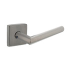 Intersteel Back door fitting - Door handle Jura on solid square rosette - brushed stainless steel - Intersteel