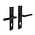 Intersteel Deurkruk Bastian profielcilindergat 78mm op schild in mat zwart van Intersteel