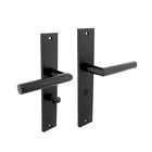 Intersteel Door handle Bastian toilet closure 63mm on shield in matt black from Intersteel