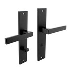 Intersteel Door handle Hera toilet closure 78mm on shield matt black - Intersteel