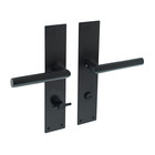 Intersteel Door handle Jura Toilet/bathroom closure 78mm on shield matt black Intersteel