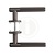 Intersteel Door handle Rombo on round rosette in stainless steel anthracite gray - Intersteel