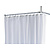 Keuco Shower curtain White - height 1800mm - Plan Uni - Keuco