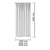 Keuco Shower curtain White - height 1800mm - Plan 60° - Keuco