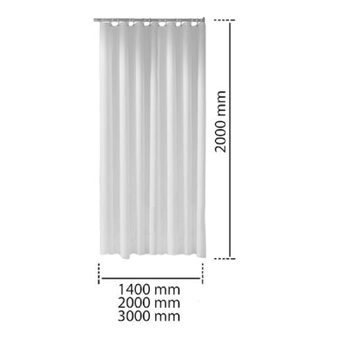 Keuco Douchegordijn Wit - hoogte 2000mm - Plan 60° - Keuco