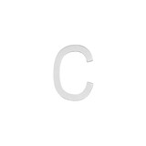 Intersteel House letter C - 100mm - brushed stainless steel from Intersteel