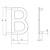Intersteel Hausbuchstabe B – 100 mm – schwarz matt von Intersteel