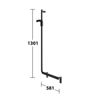 Keuco Eckstütze 90° Linke Version – Duschstange – Axess Black – Keuco