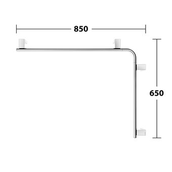 Keuco Shower and bath handle 650/850mm Axess - Keuco