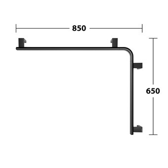 Keuco Dusch- und Badewannengriff 650/850 mm Axess Black - Keuco