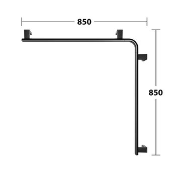 Keuco Douche- en badgreep 850/850mm Axess Black - Keuco